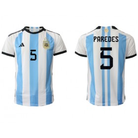 Argentina Leandro Paredes #5 Hemmakläder VM 2022 Kortärmad